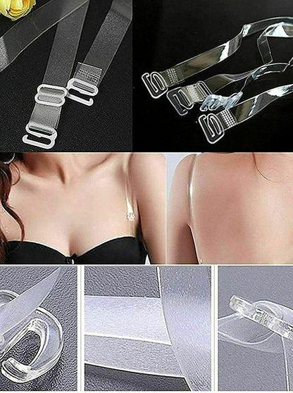 Clear Bra Straps Soft Adjustable Invisible Bra Straps For Strapless Bras Women
