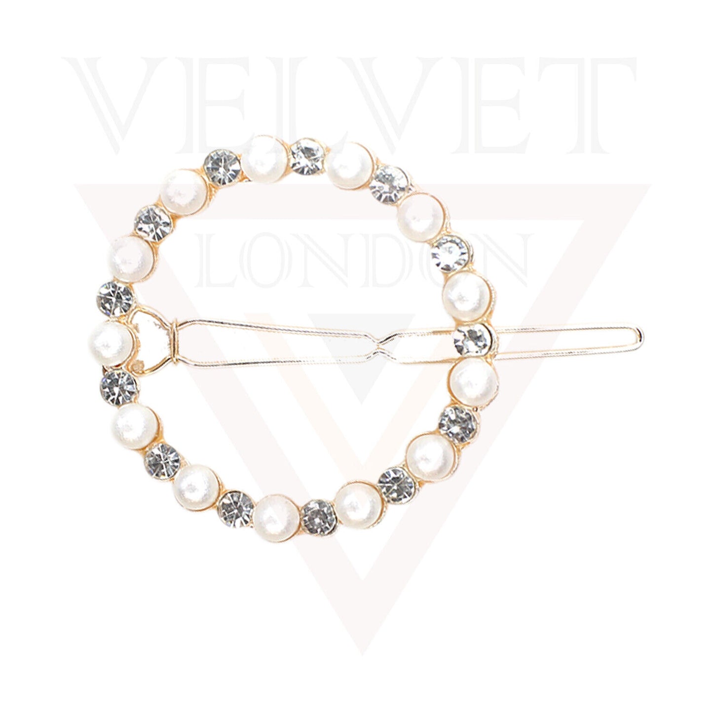 Hair Clips Bride Diamond Pearl Crystal Hair Pins Wedding Metal Slide Clips