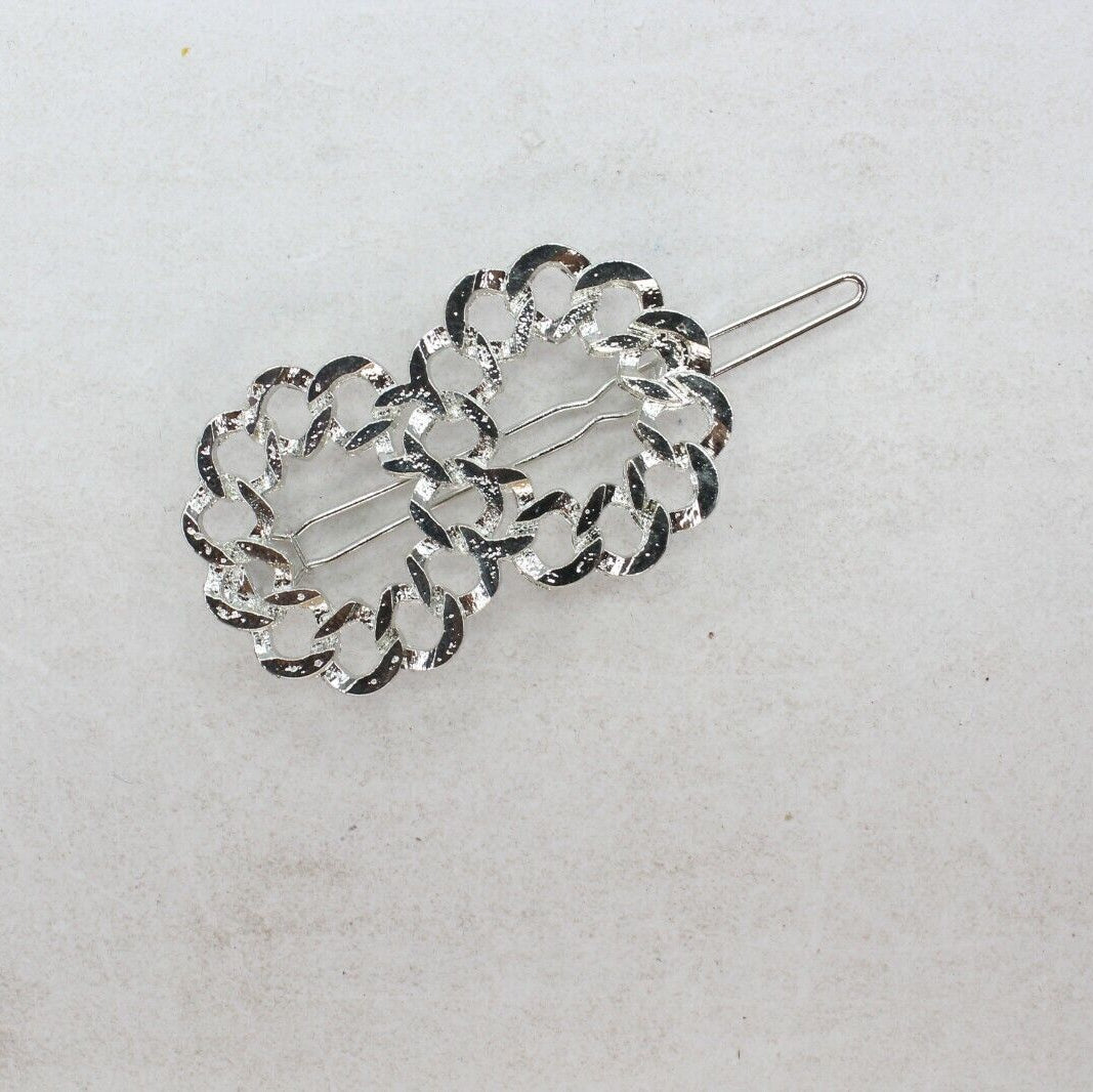 Silver Hair Clips Metal Infinity Pins Sliders Barrettes Korean Clips Hair Grip