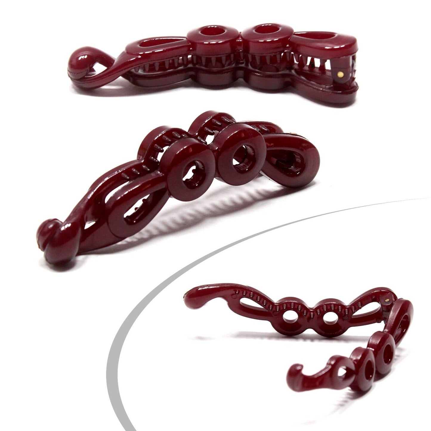 Twist Banana Hair Clip Barley French Glossy Fishtail Comb Ponytail Holder Pins