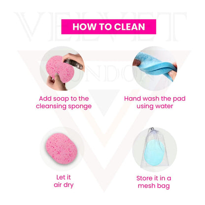 6 Pcs Sponge Pads Cleansing Face Wash Sponges for Facial Face Makeup Remover