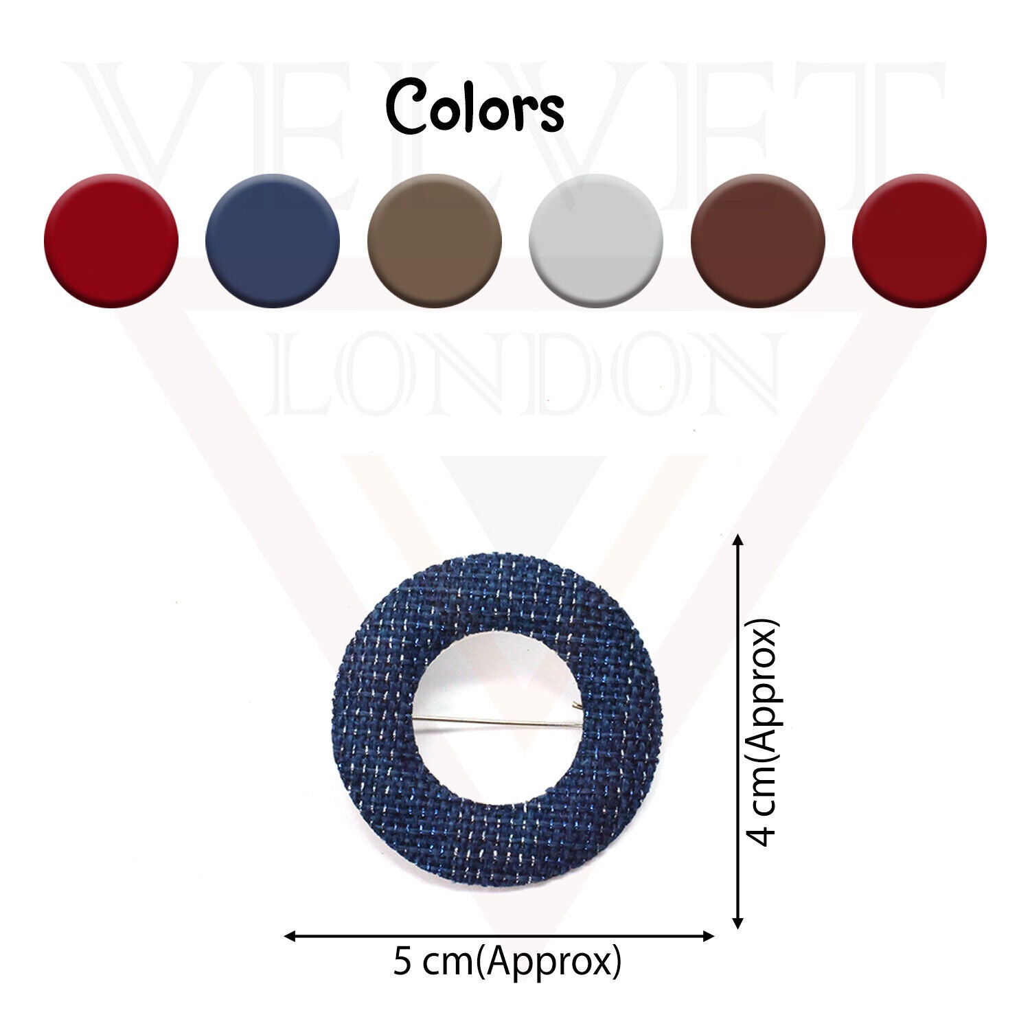 Hijab Brooch Pin Safety Round Dark Colour Pins Head Scarf Clips Fancy Saree Pins