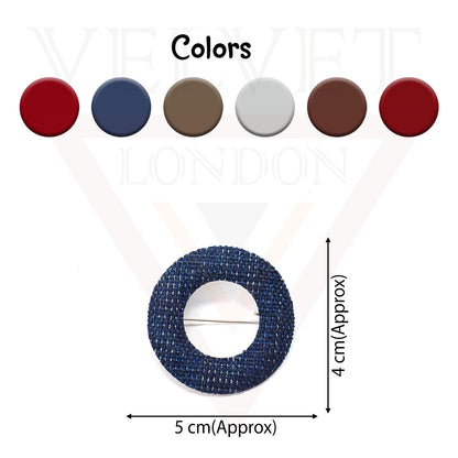 Hijab Brooch Pin Safety Round Dark Colour Pins Head Scarf Clips Fancy Saree Pins