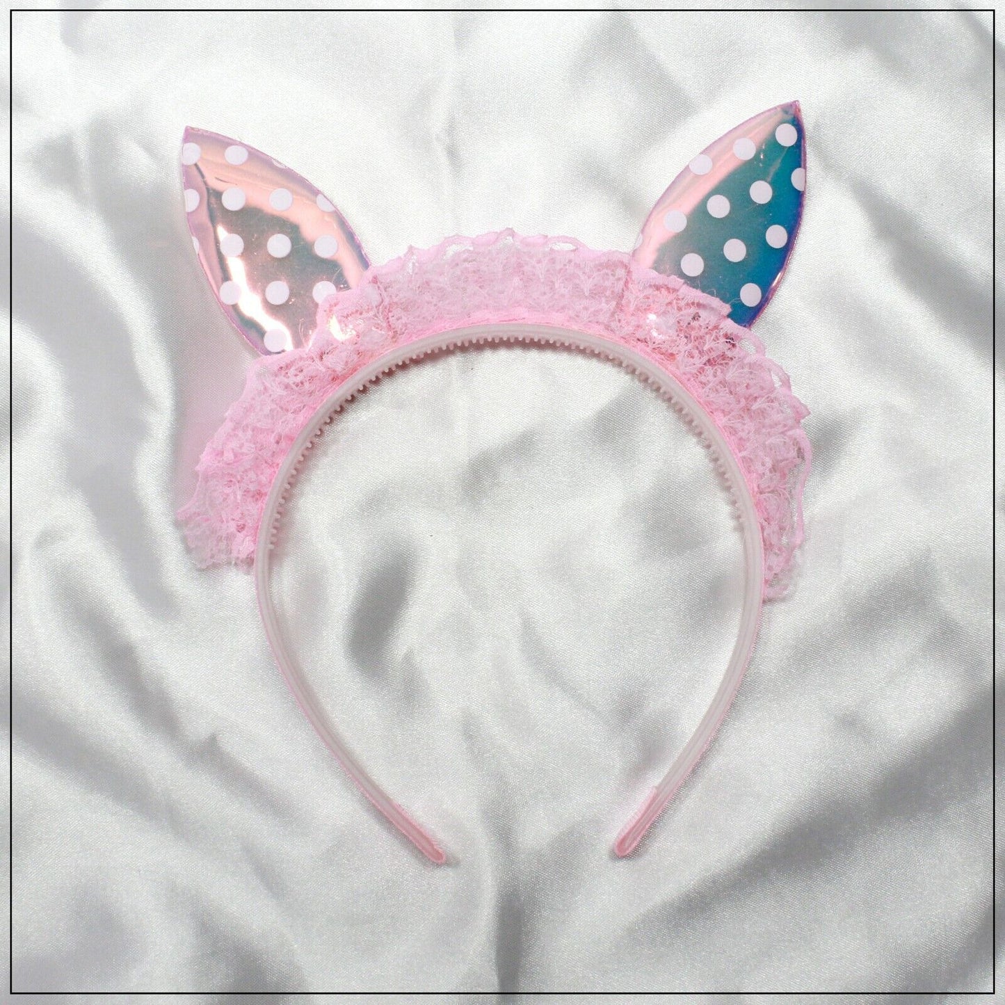 Partywear Rabbit Ear Hair Band Headbands Babie Non-Slip Fabric Ribbon Hair Hoop 