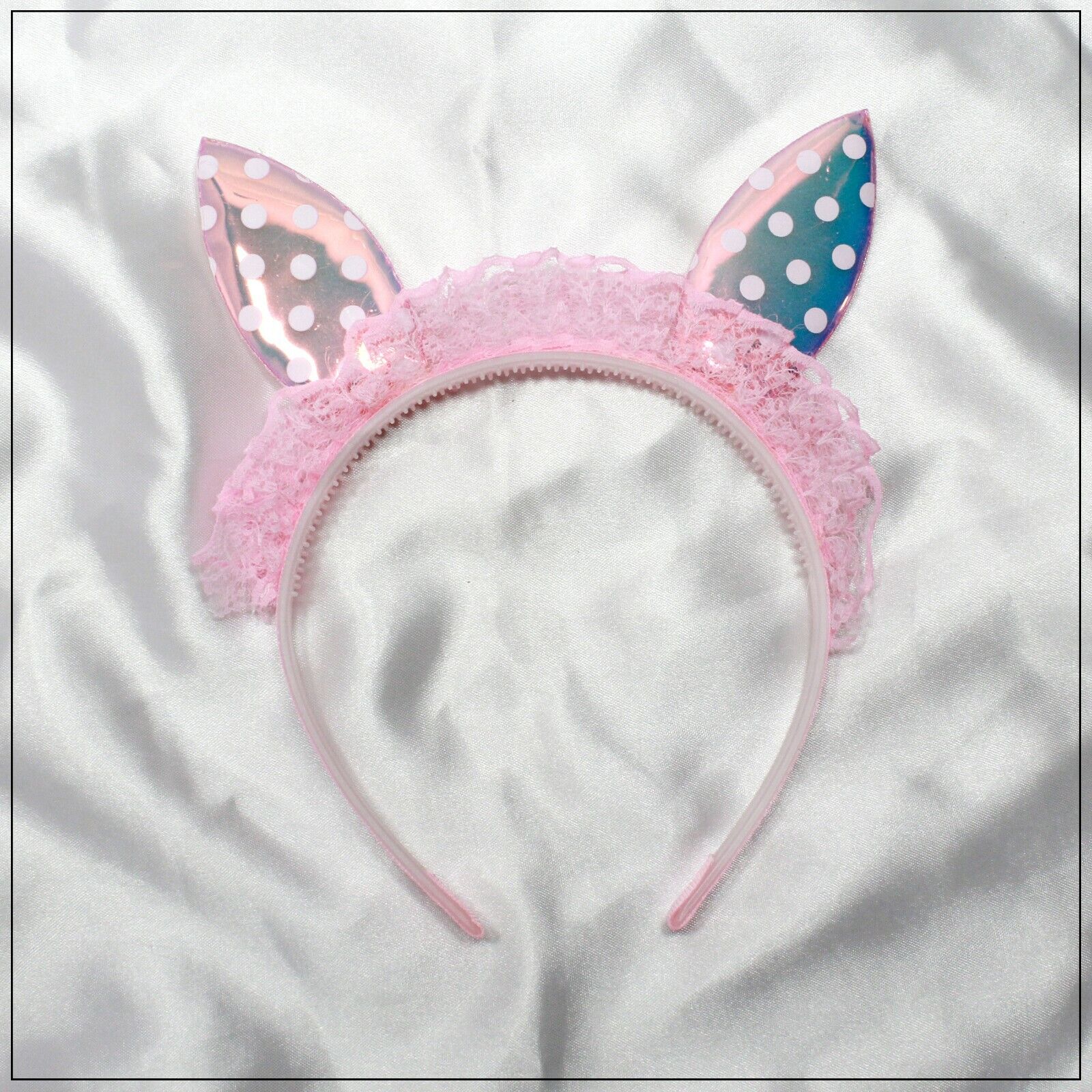 Partywear Rabbit Ear Hair Band Headbands Babie Non-Slip Fabric Ribbon Hair Hoop 