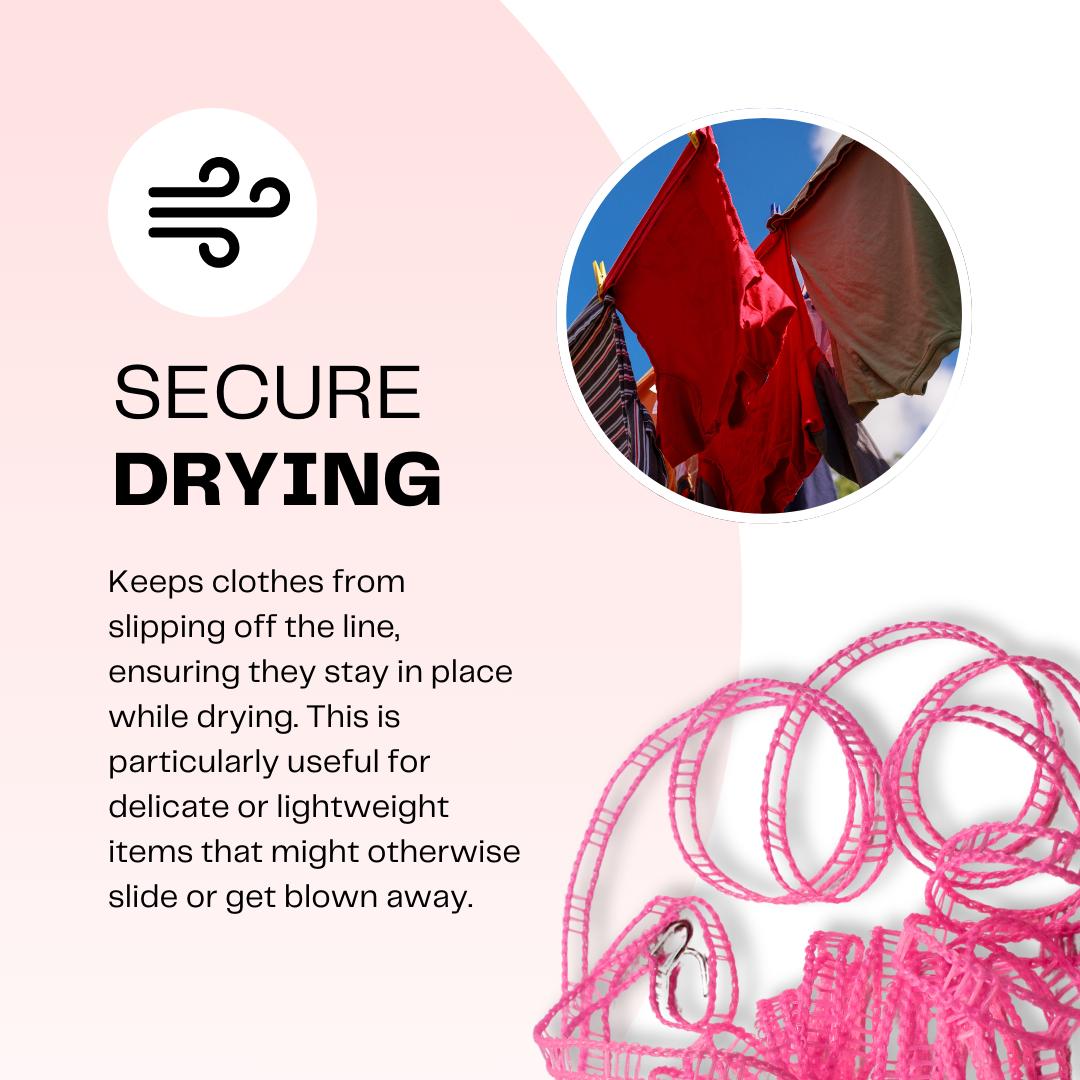 Washing Line 5 Meters Clotheslines Portable for Outdoor Indoor Travel Drying Use
