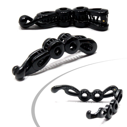 Twist Banana Hair Clip Barley French Glossy Fishtail Comb Ponytail Holder Pins