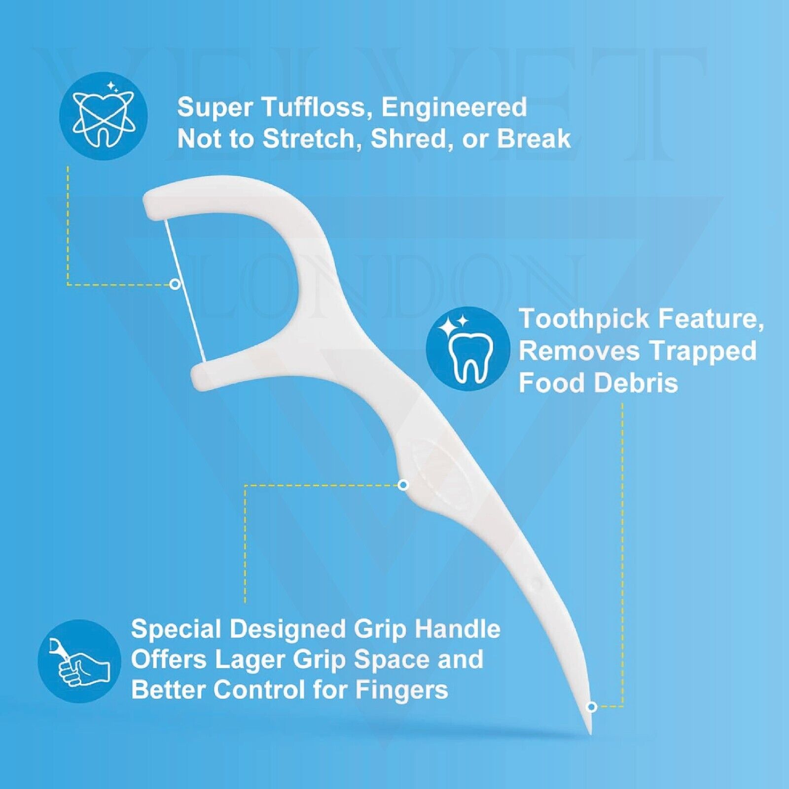 Interdental Tooth Harps 100 Dental Floss Sticks Toothpick Teeth Stick Tooth Pick