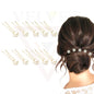 10pcs White Pearl U Pins Hair Styling Brooch Bridesmaid Wedding Bun Decoration