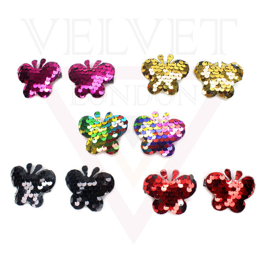 2x Baby Hair Clip Metal Butterfly Crocodile Grips Snap Barrette Sparkly Hair Pin