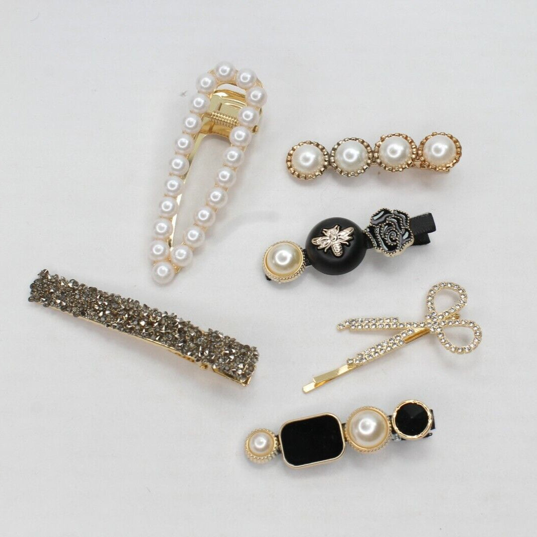 Pearls Hair Clips Rhinestone Diamonds Hair Pins korean Clip Headwear Styling