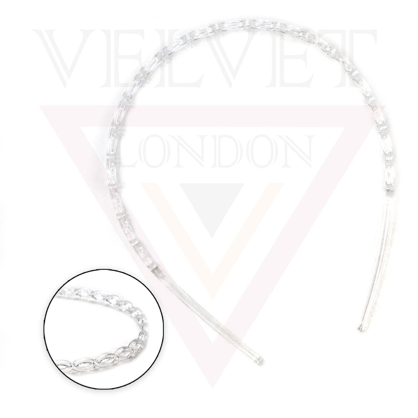 Infinity Hair Band Clear Hair Hoop With Teeth Comb Solid Headband Headwears
