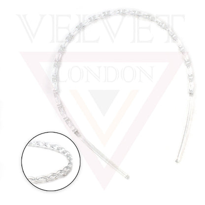 Infinity Hair Band Clear Hair Hoop With Teeth Comb Solid Headband Headwears