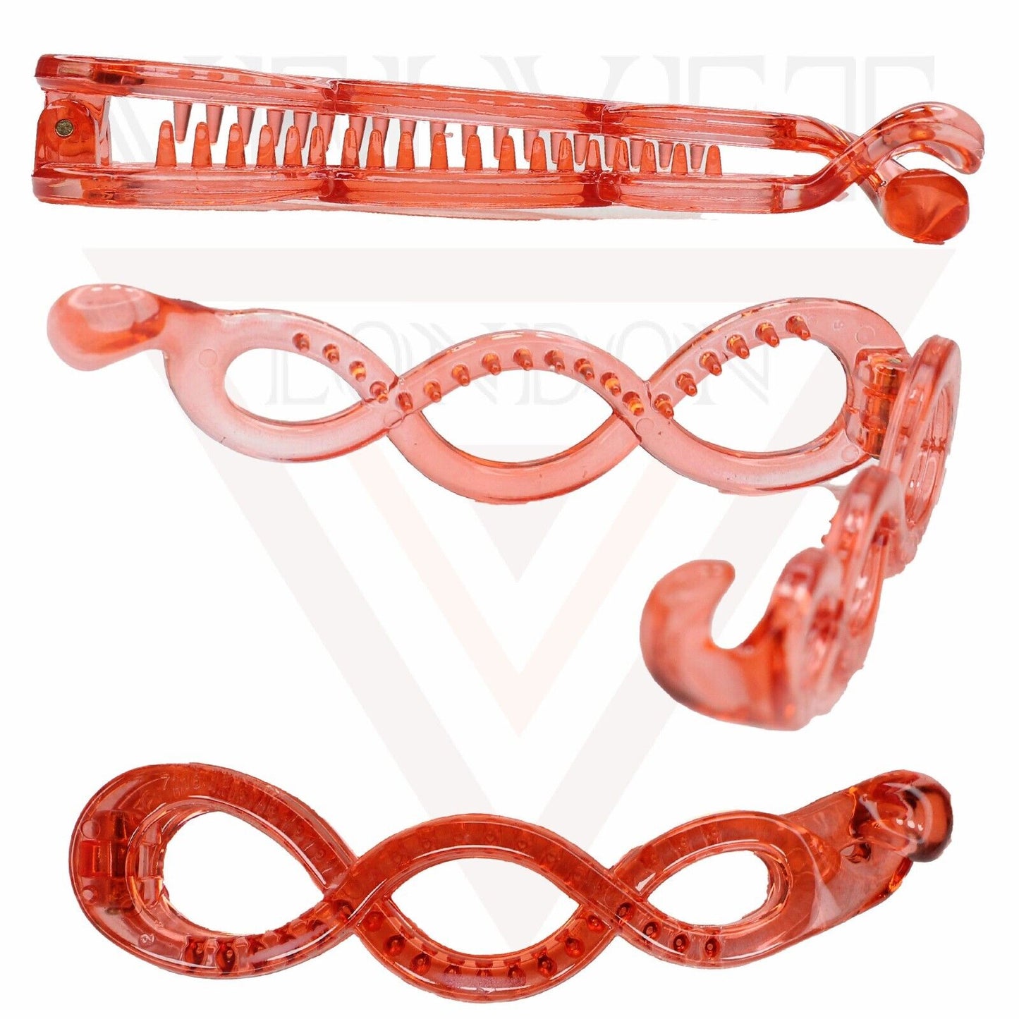 Banana Clip Hair Clamp Clear Infinity Hair Pins Ponytail Holder Twist Hair Clips