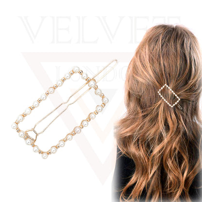 Hair Clips Metal Golden Korean Clips Slider Hair Pin Grips Pins Pearl Snap Clips