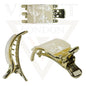 Hair Claw Clips Marble French Style Hair Jaw Golden Kimono Clips Clamp Barrette