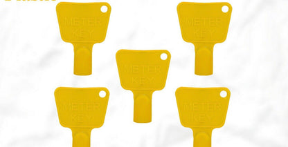Meter Box Key Yellow Triangular Utility Plastic Meter Keys Cupboard Cabinet