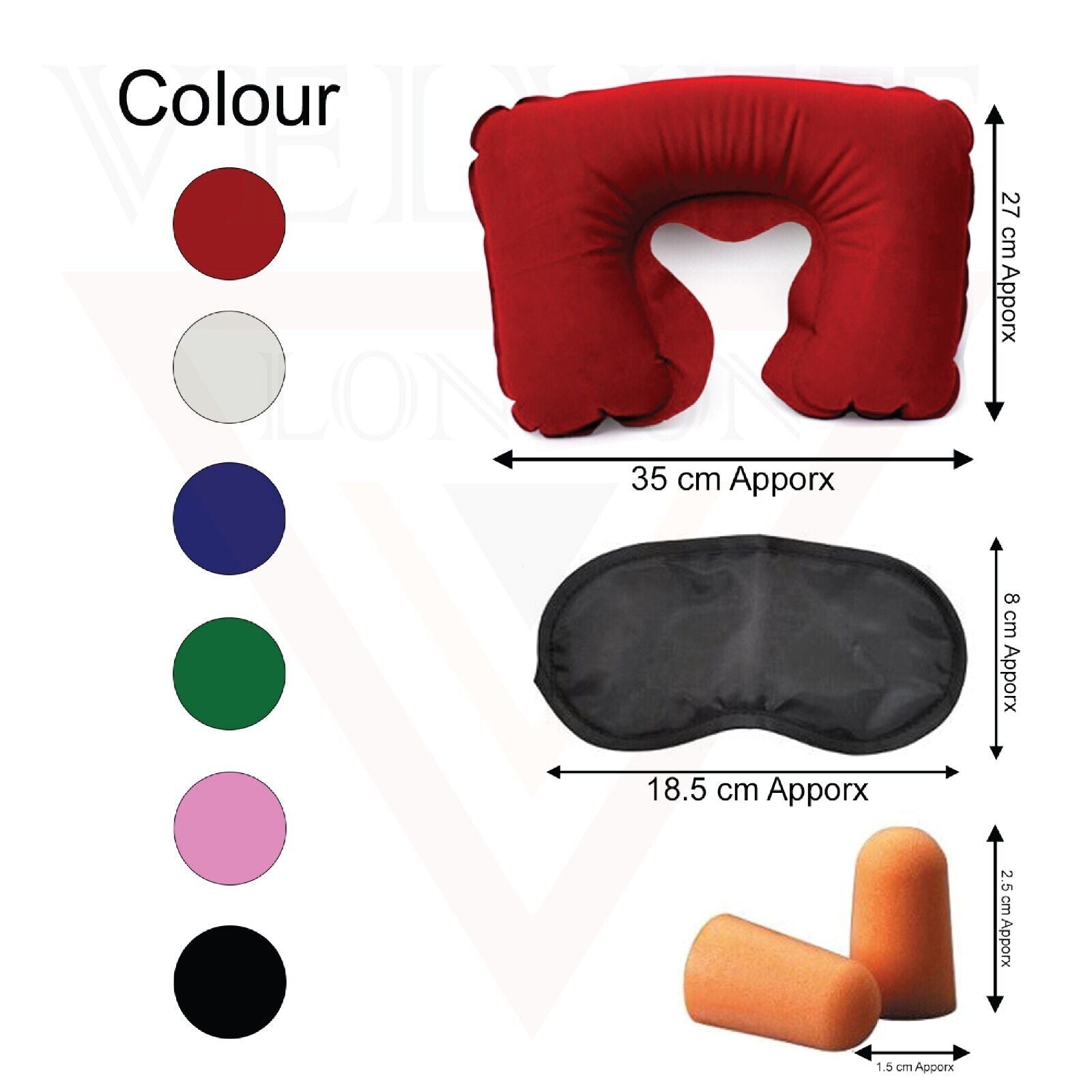 Travel Pillow Neck Pillow Eye Mask  Earplugs neck pillow for travel 3 sets New