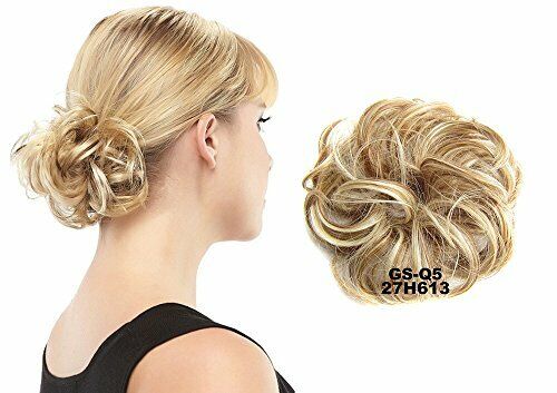 Curly Messy Bun Hair Piece Bobble Scrunchie Lady Natural Fake Hair Extensions