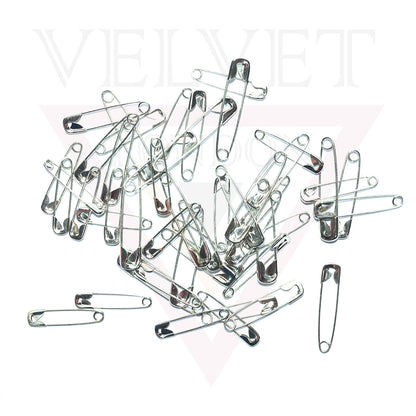 50pcs Metal Silver Safety Pins Assorted Size Needles Sewing Craft Multipurpose