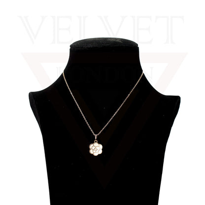 Pendant Necklace Small Colour Golden Sunflower Vintage Delicate Choker Chain