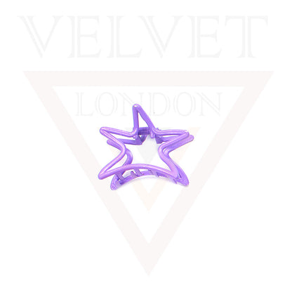 Metal Hair Claw Clips Matte Hair Clamp Star Barrette Frosted Jaw Accessories