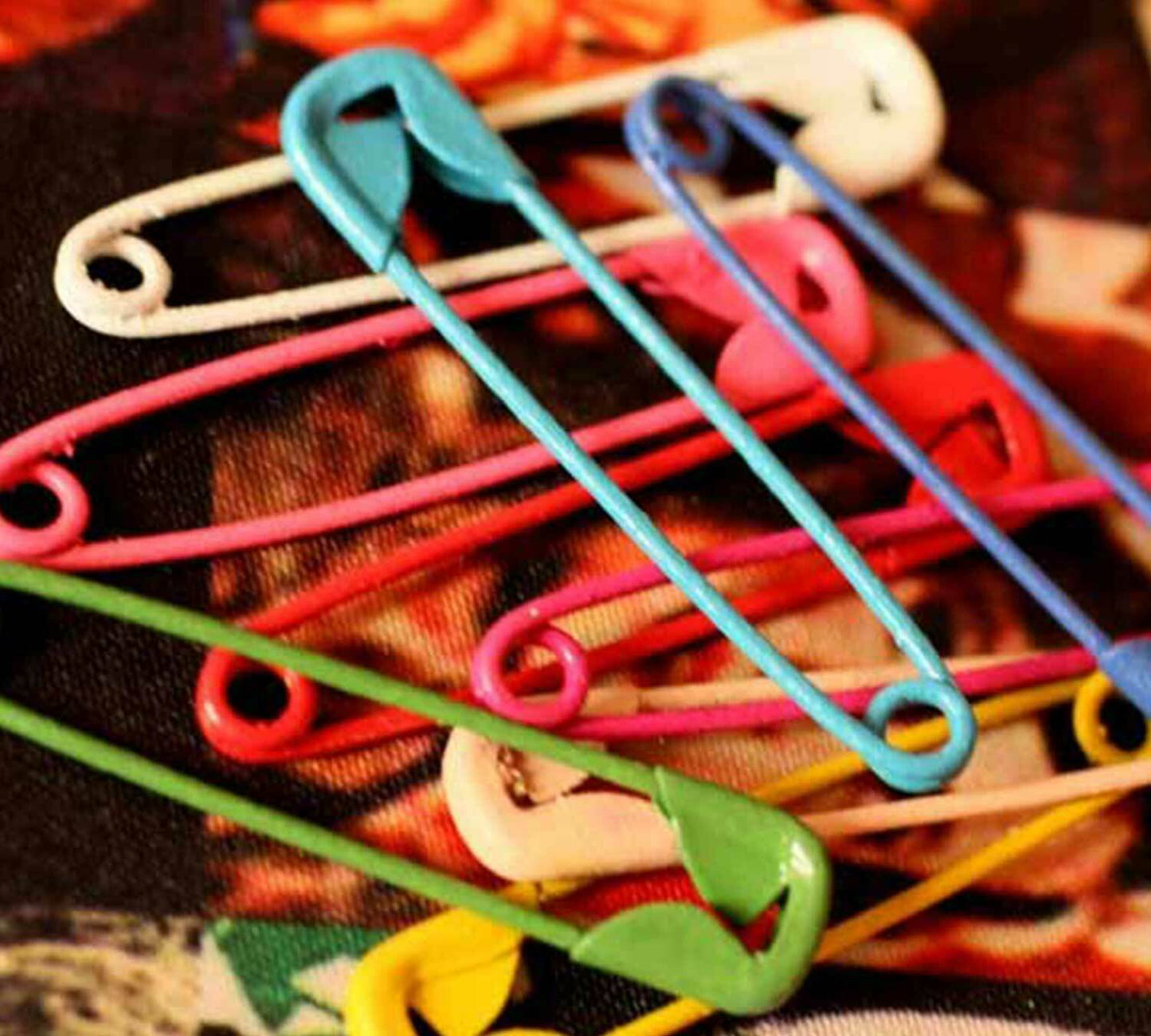 100x Multicolour Safety Pins Craft Sewing Nickel Metal Plated Safety Pin 5.5 CM