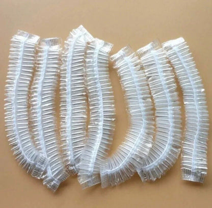 Disposable Shower Caps Bath Caps Large Thick Clear Waterproof Hair Solon 50Pcs