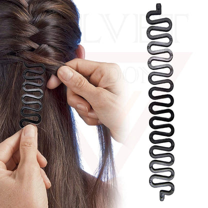 12x Hair Styling Tools Black French Hair Braiding Hook Magic Hair Twist Braider
