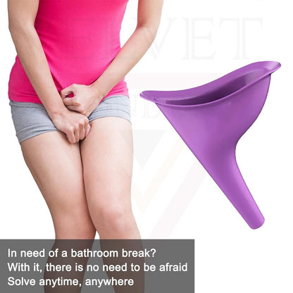 Portable Female Urination Device Reusable Silicone Urinal Funnel For Women New