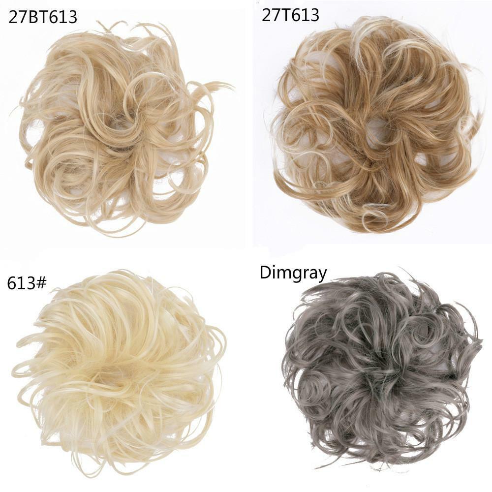 Curly Messy Bun Hair Piece Bobble Scrunchie Lady Natural Fake Hair Extensions