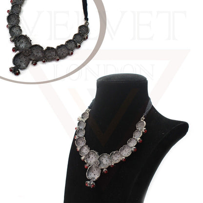 Jewellery Sets Antique Oxidized Traditional Boho Ethnic Necklace Earrings Ring
