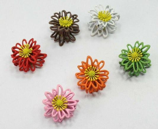 Matte Floral Hair Claw Flower Butterfly Hair Clips Metal Barrette Non Slip Clamp