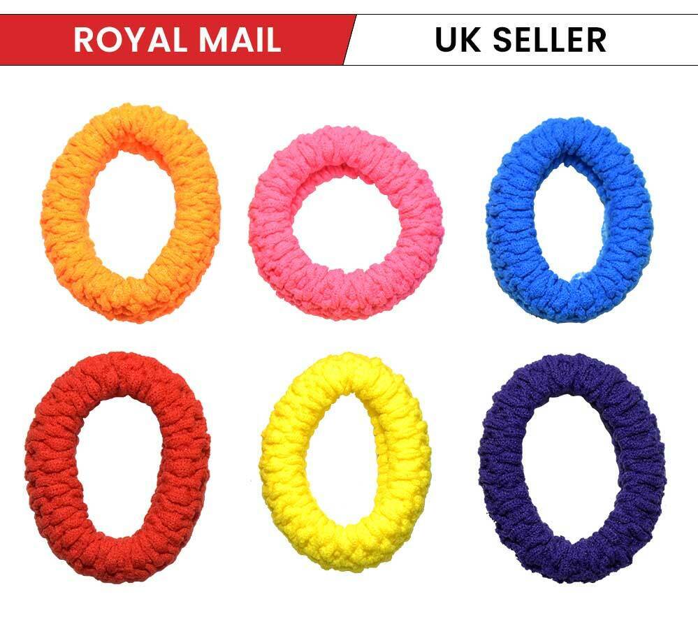 6x Elastic Soft Hair Bands Tie Scrunchie Ponytail Holder Bubbles Rubber Bands