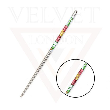 1x Metal Hair Sticks Bun Holder Floral Chignon Hairpin Hair Stylish Chopstick