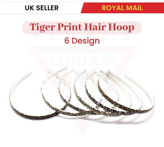 Tiger Print Hair Bands Plastic Headbands Hair Hoop Satin For Women Girls