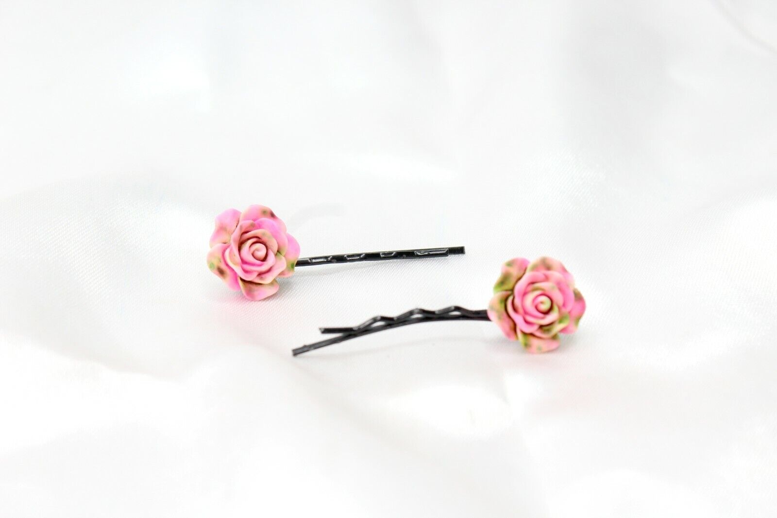 20x Hair Pins Colorful Rose Flower Bobby Pins Hair Clips Metal Grips Slide Pins