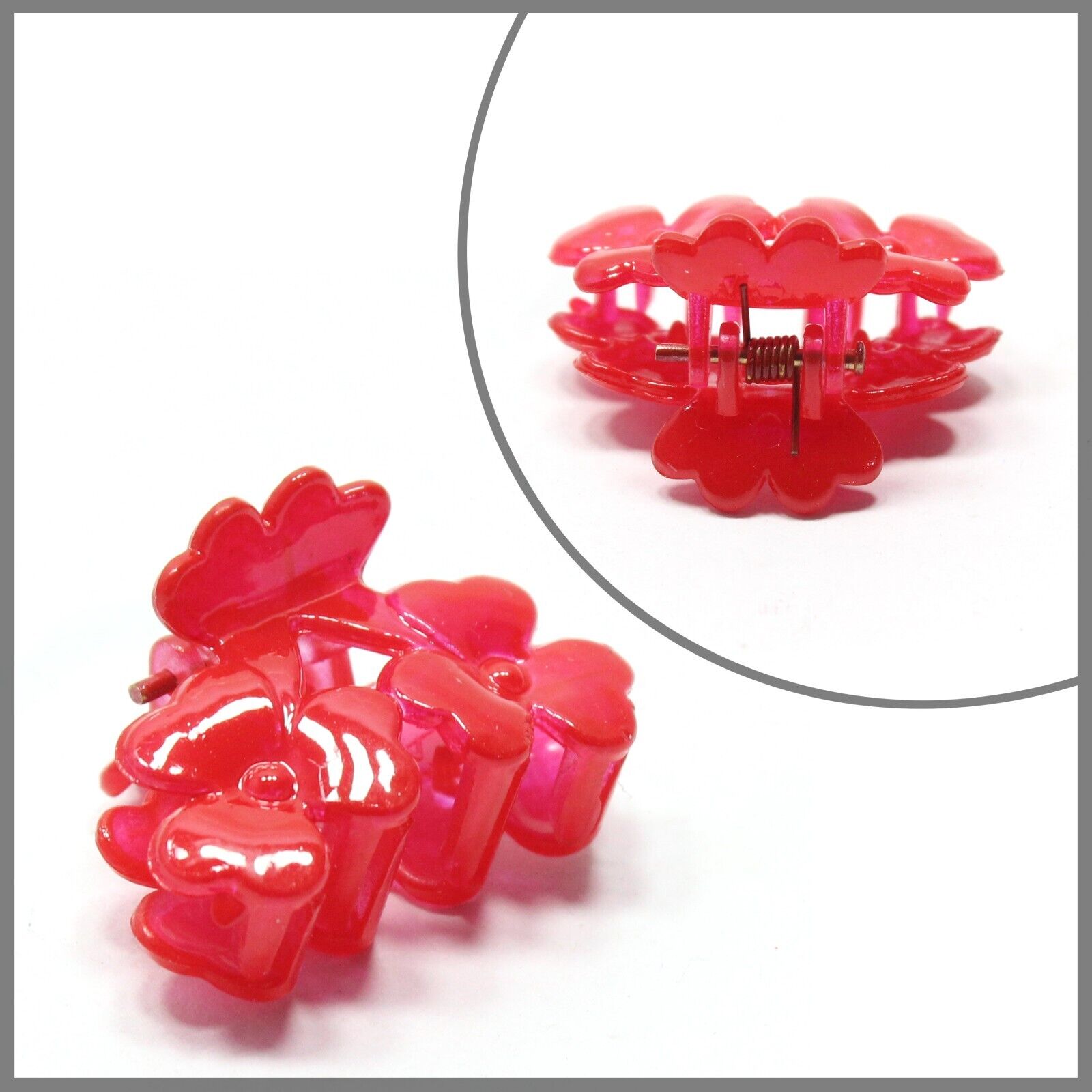 6x Flower Hair Claw Tiny Clips Non-Slip Barrettes Small Butterfly Clutches New
