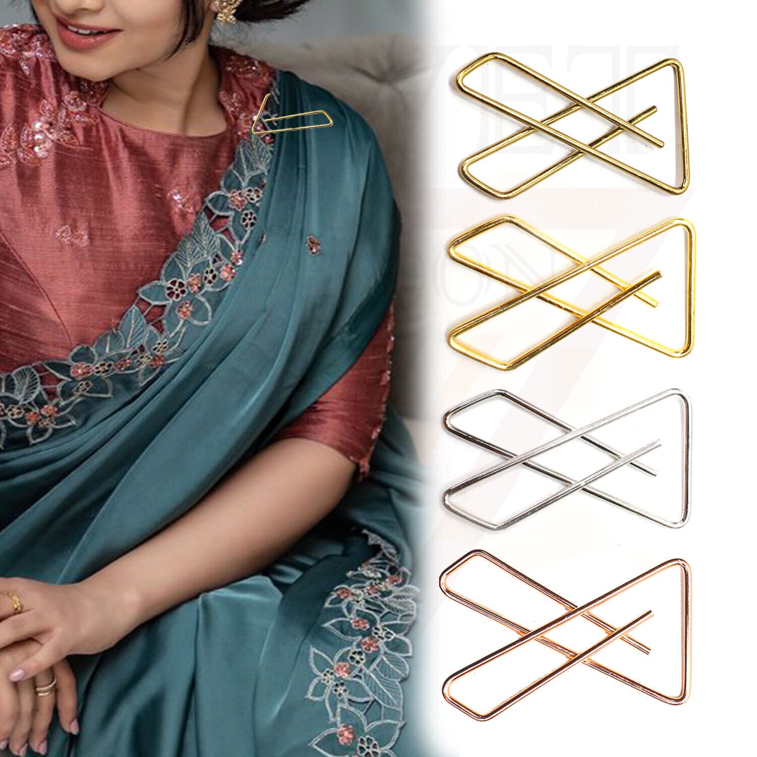 Simple Brooches Hijab Pins Safety Pins Saree Pins Scarfs Clips Party Wedding Pin