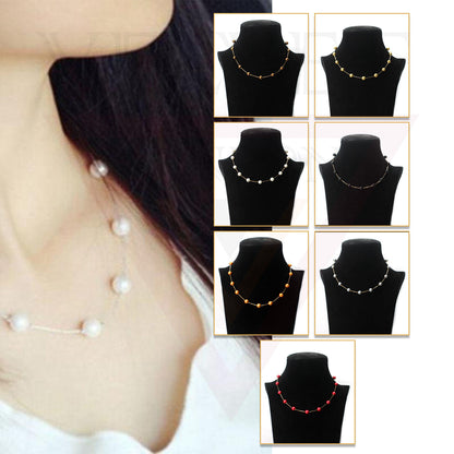Pearl Necklace Golden Chain Choker Vintage Wedding Bridal Jewelry Gift For Her