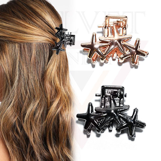 2x Metal Hair Claw Clips Hair Clamp Catch Strong Non-Slip Barrette Jaw Hairpins