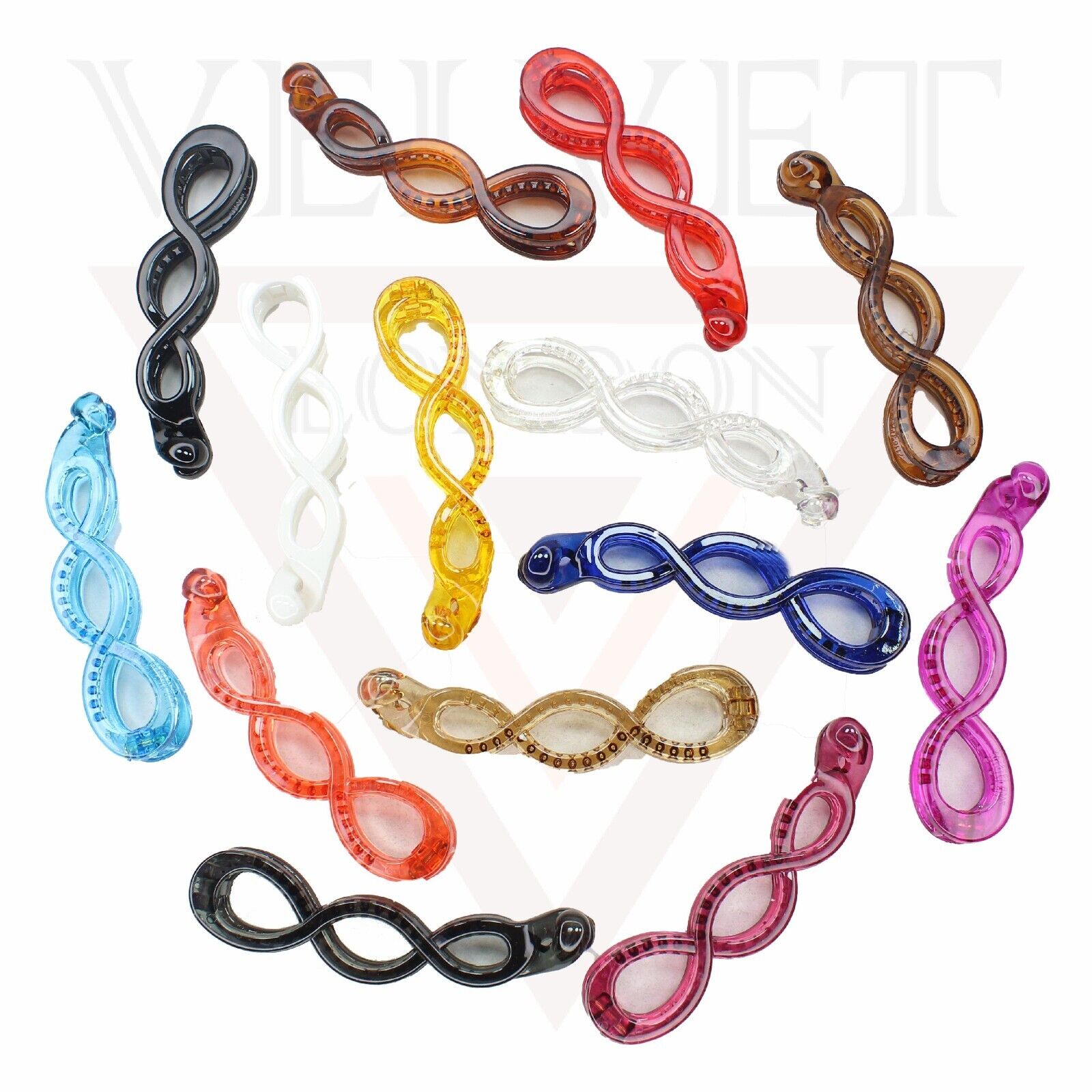 Banana Clip Hair Clamp Clear Infinity Hair Pins Ponytail Holder Twist Hair Clips