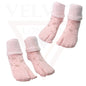Velvet Socks Pink Warm Cosy Soft Printed Socks Winter Thick Snow Socks Ladies