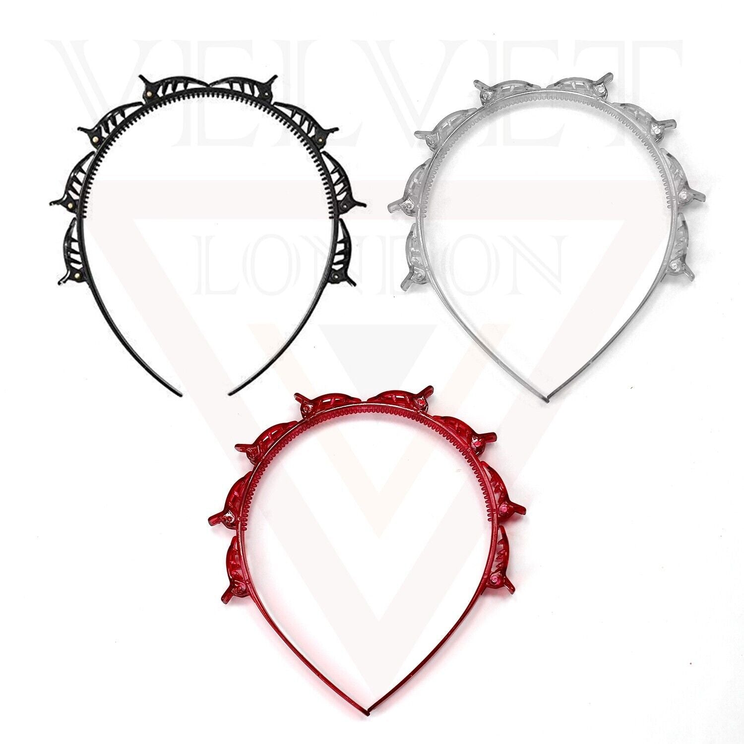 3x Clip Hair Band Magic Twist and Hair Clip Non Slip Hairstyle Hairpins Headband