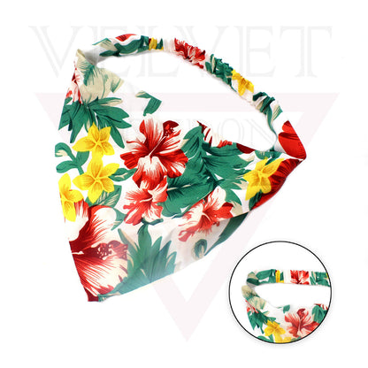 Head Kerchief Hair Scarf Hair Band Floral Hair Bandanas Elastic Headbands