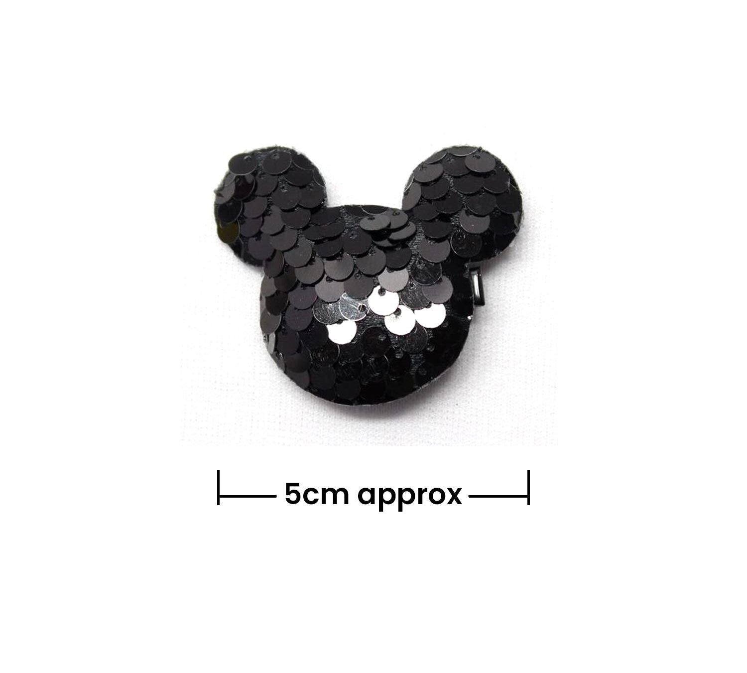 Micky Shaped Cute Hair Clips Metal Babies Snap Barrettes Sparkly Hairpin Sliders