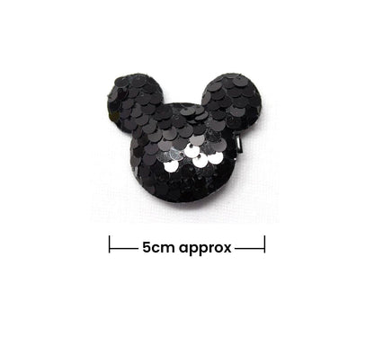 Micky Shaped Cute Hair Clips Metal Babies Snap Barrettes Sparkly Hairpin Sliders