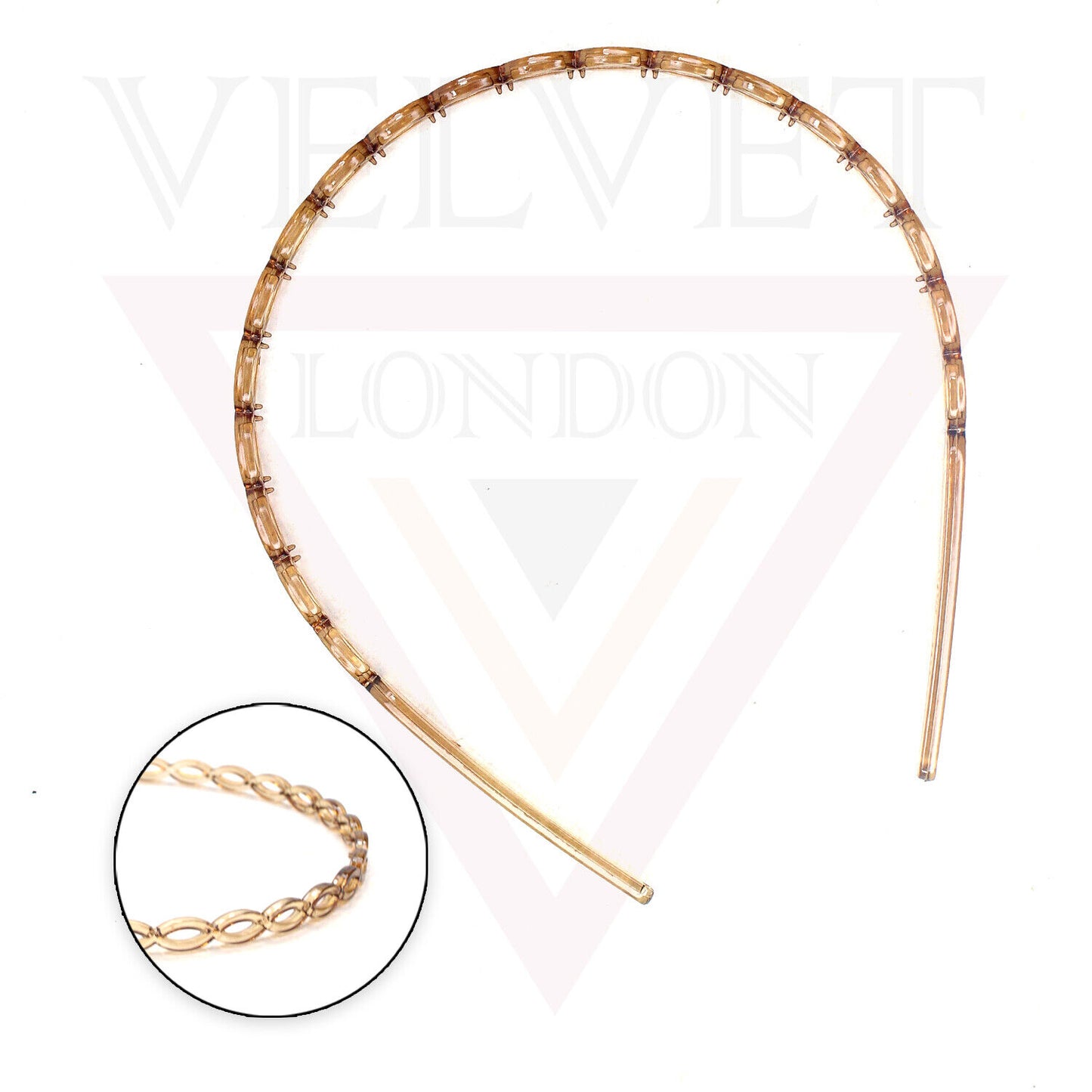 Infinity Hair Band Clear Hair Hoop With Teeth Comb Solid Headband Headwears