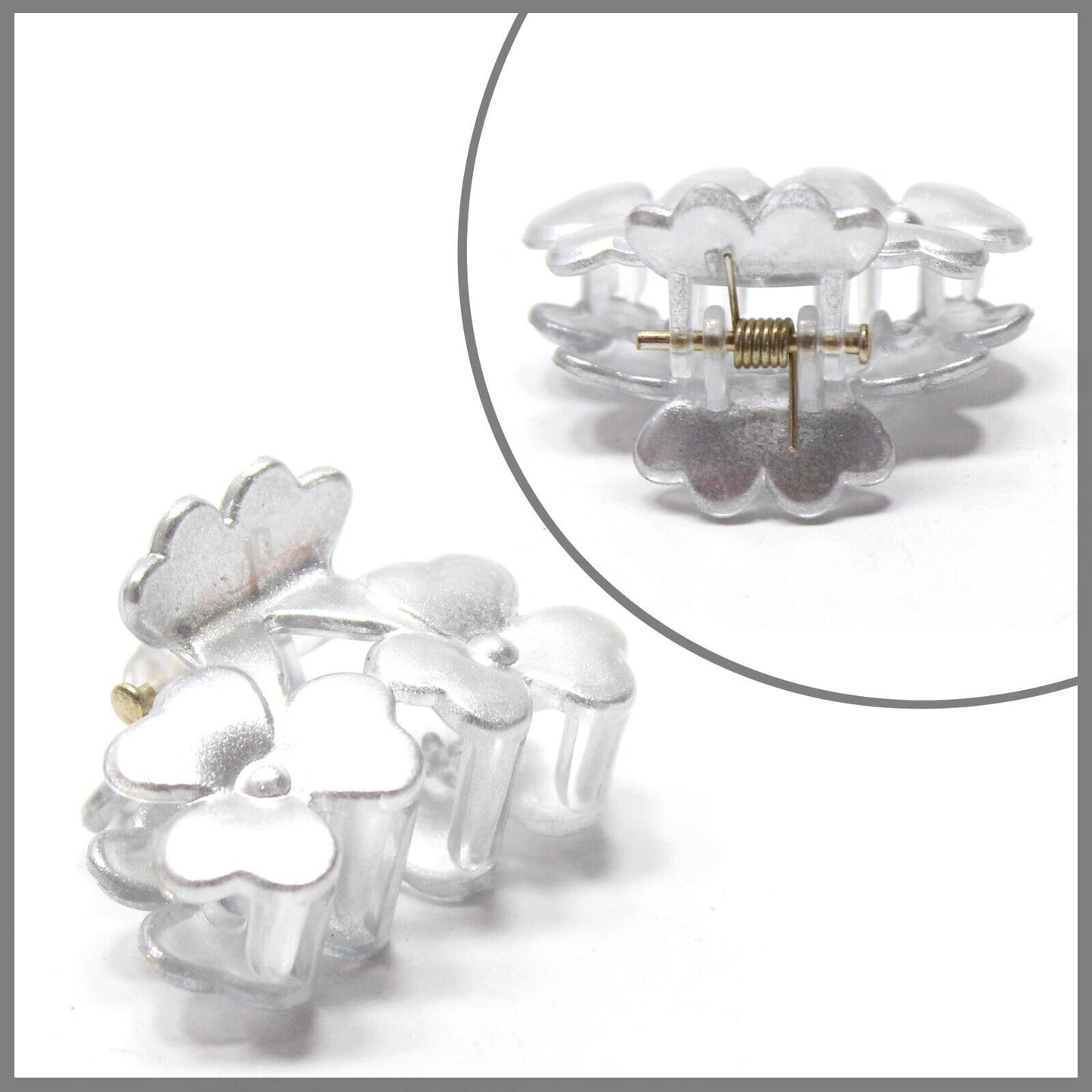 6x Flower Hair Claw Tiny Clips Non-Slip Barrettes Small Butterfly Clutches New