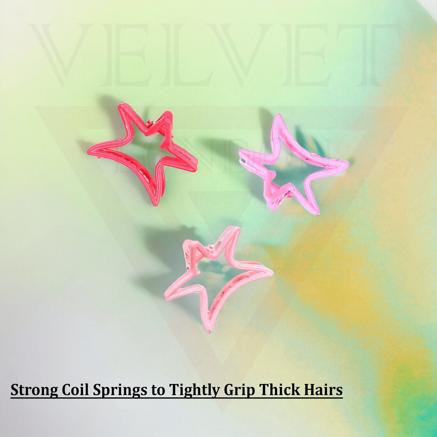 Metal Hair Claw Clips Matte Hair Clamp Star Barrette Frosted Jaw Accessories